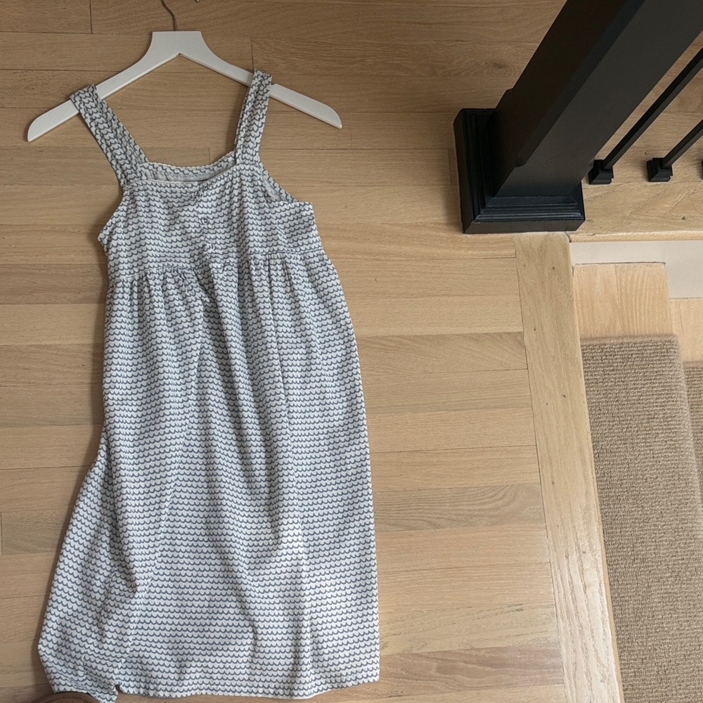 Girl Light Blue & White Sleeveless Night Gown Great Condition